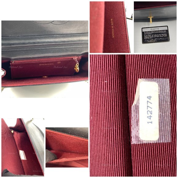 ❗️Sold❗️ CHANEL Vintage Lambskin Half Moon Flap Bag black/gold hardware - Picture 14 of 17